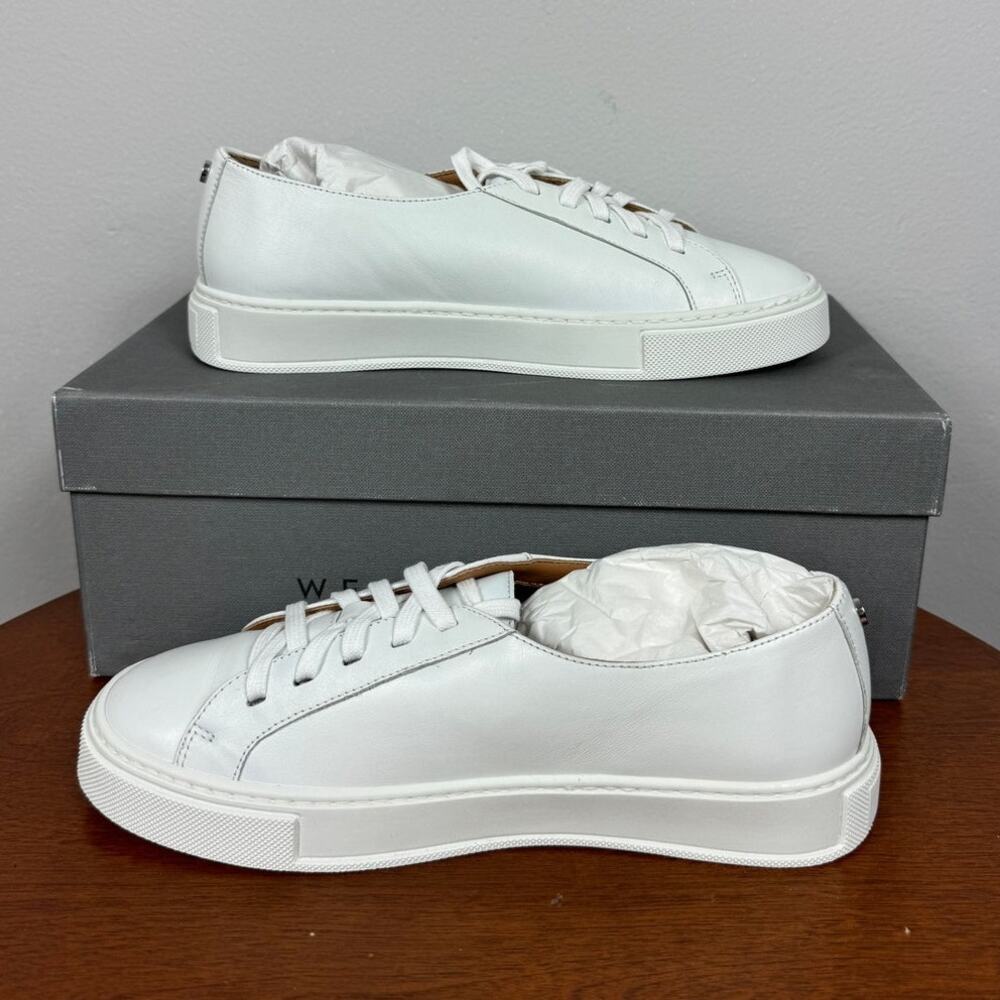 New Aquatalia Ollie Nappa Leather Lace-Up Sneaker in White Women's Size 6 - Picture 6 of 9